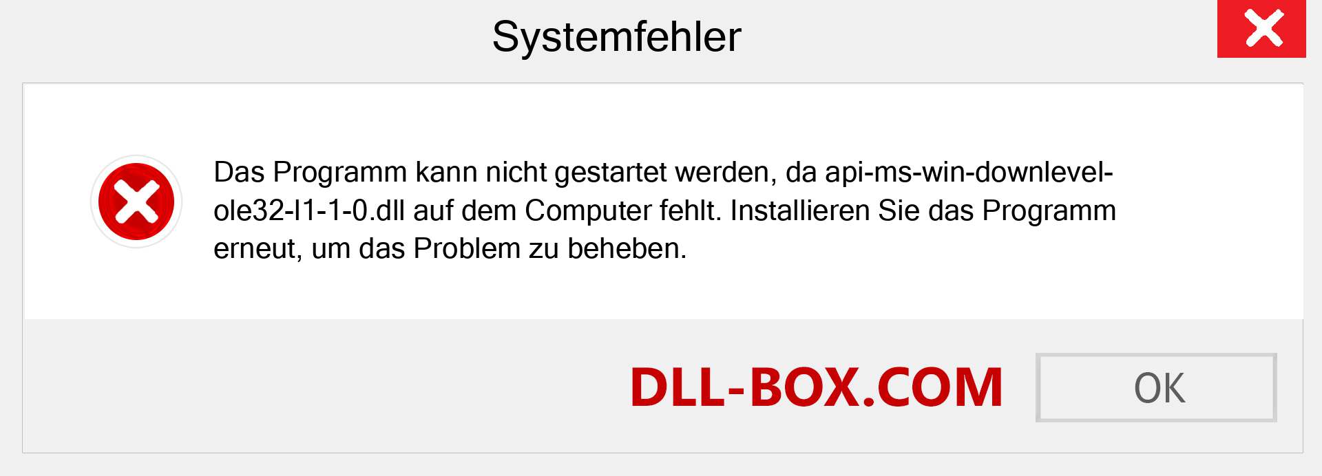 api-ms-win-downlevel-ole32-l1-1-0.dll-Datei fehlt?. Download für Windows 7, 8, 10 - Fix api-ms-win-downlevel-ole32-l1-1-0 dll Missing Error unter Windows, Fotos, Bildern